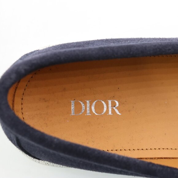 NIDB DIOR Diorissimo Pattern Granville Loafers in Navy/Beige IT Size 41 - Picture 8 of 13